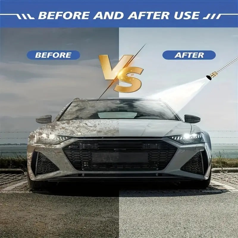 🔫 50% OFF! 💦 High-Pressure Garden Hose Nozzle – 2 Nozzles, Stainless Steel & Leak-Proof 🚗