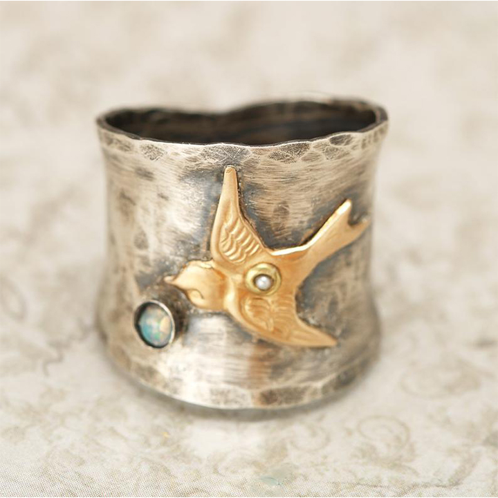 Natural Stone Ring Healing Stone Ring---Soaring Bird【In pre-sell】