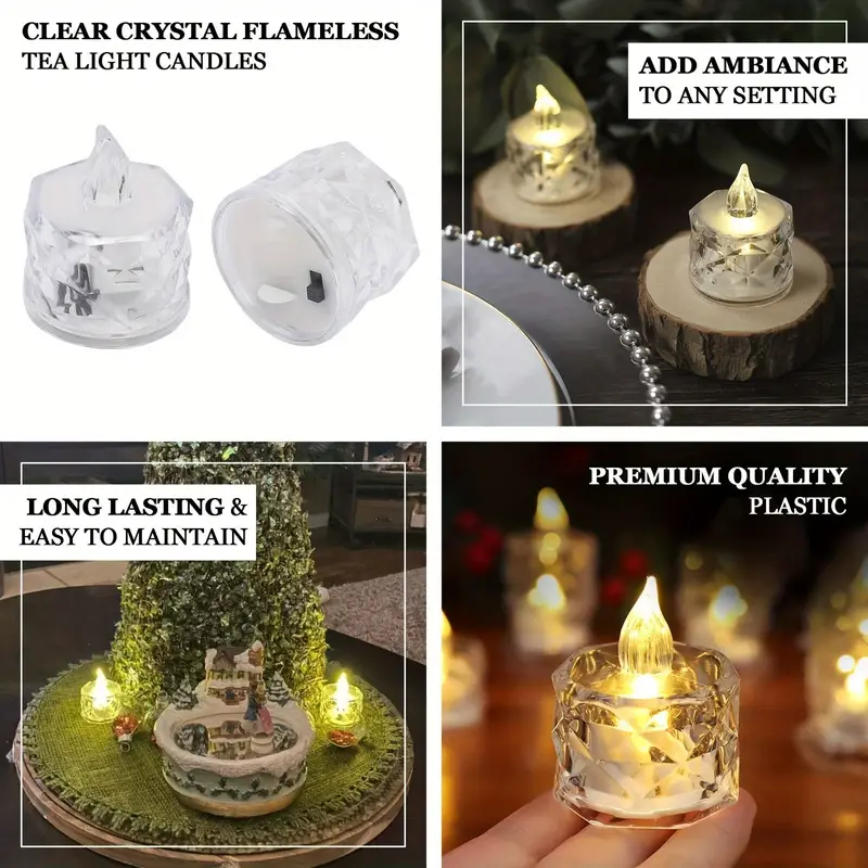 ON SALE🔥3pcs(S/M/L)/SET Crystal Flameless Candle Light-✨Buy 5 Sets Get 3 Sets Free (24 PCS)