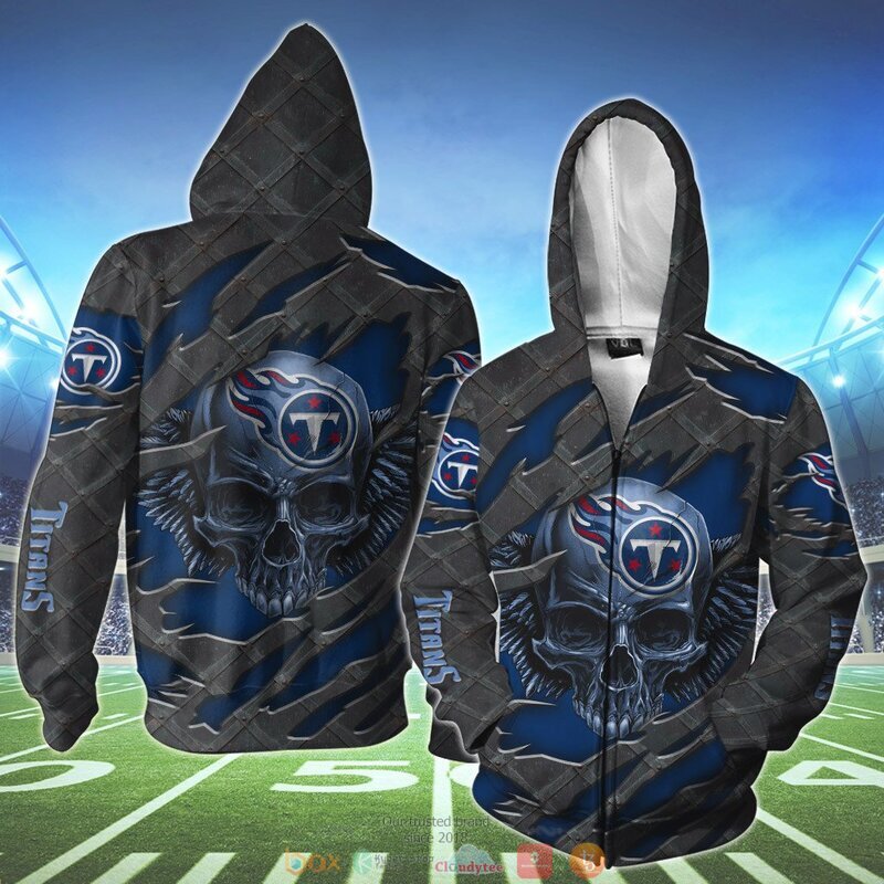 TENNESSEE TITANS WINGS SKULL 3D HOODIE