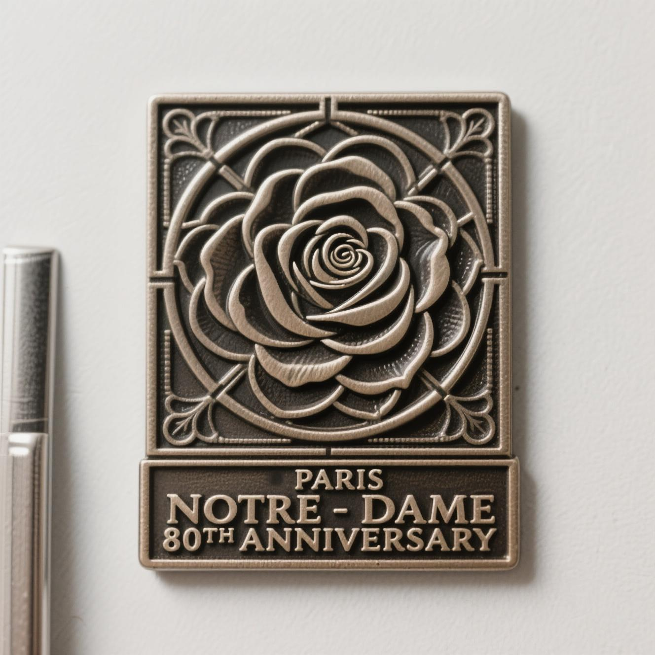Paris Notre - Dame 80th Anniversary Fridge Magnet