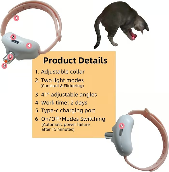 🐾Automatic laser infrared cat collar