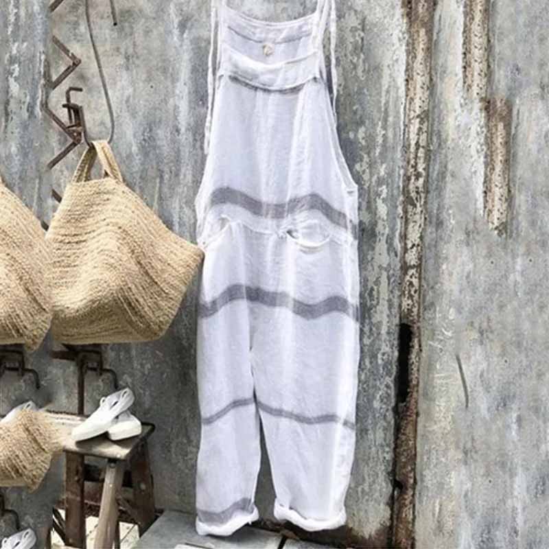 Big Pockets Striped Cami Cocoon Jumpsuit