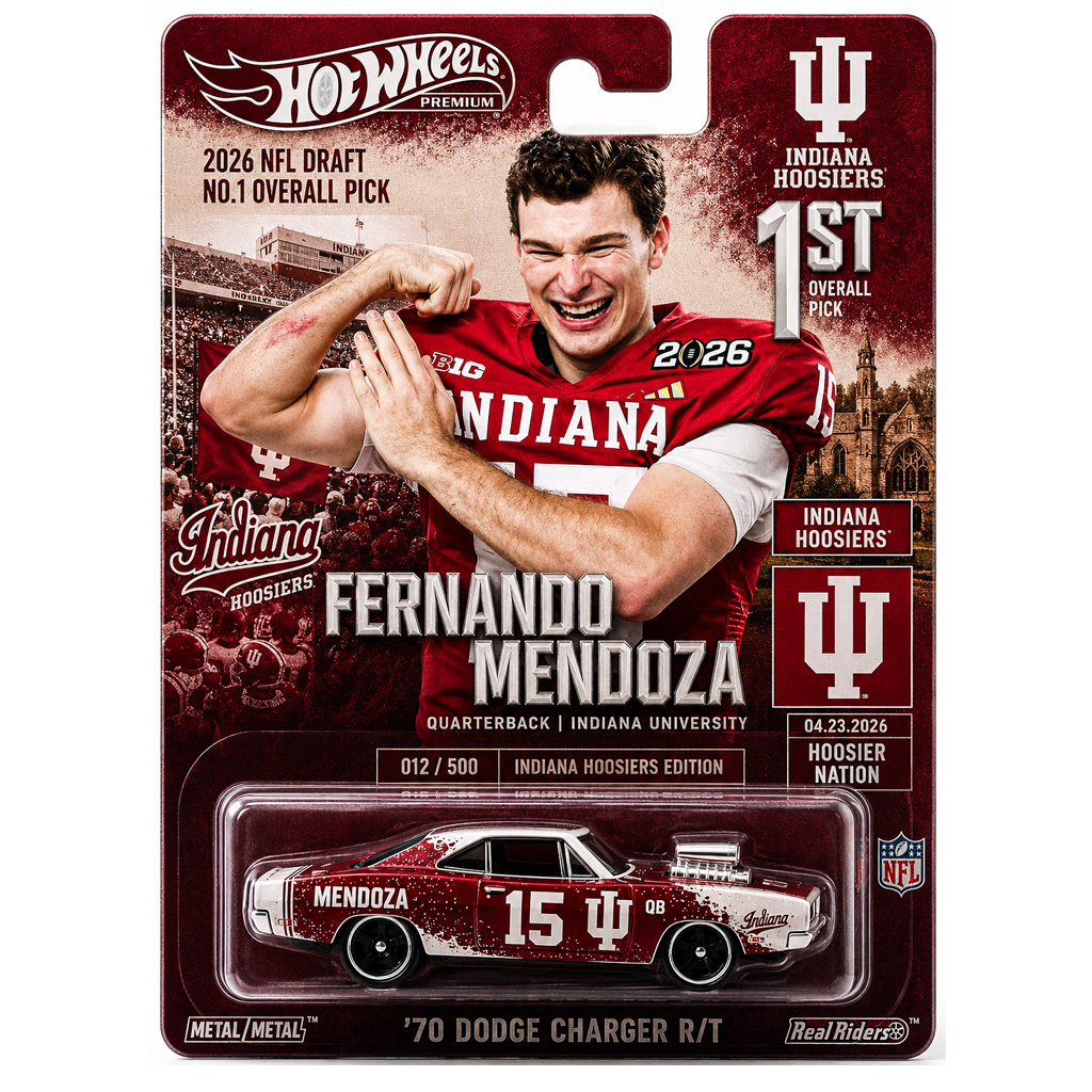 Hot Wheels 2026 NFL Draft No.1 Pick Fernando Mendoza ’70 Dodge Charger