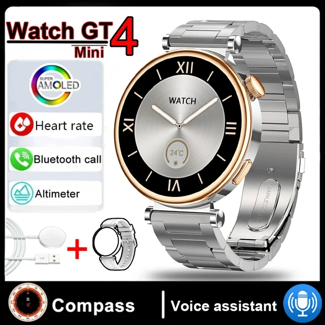 New Women's AMOLED Smartwatch HD Bluetooth Talk 1.3inch Full Screen Touch IP68 Waterproof Women's Smartwatch for Huawei Xiaomi