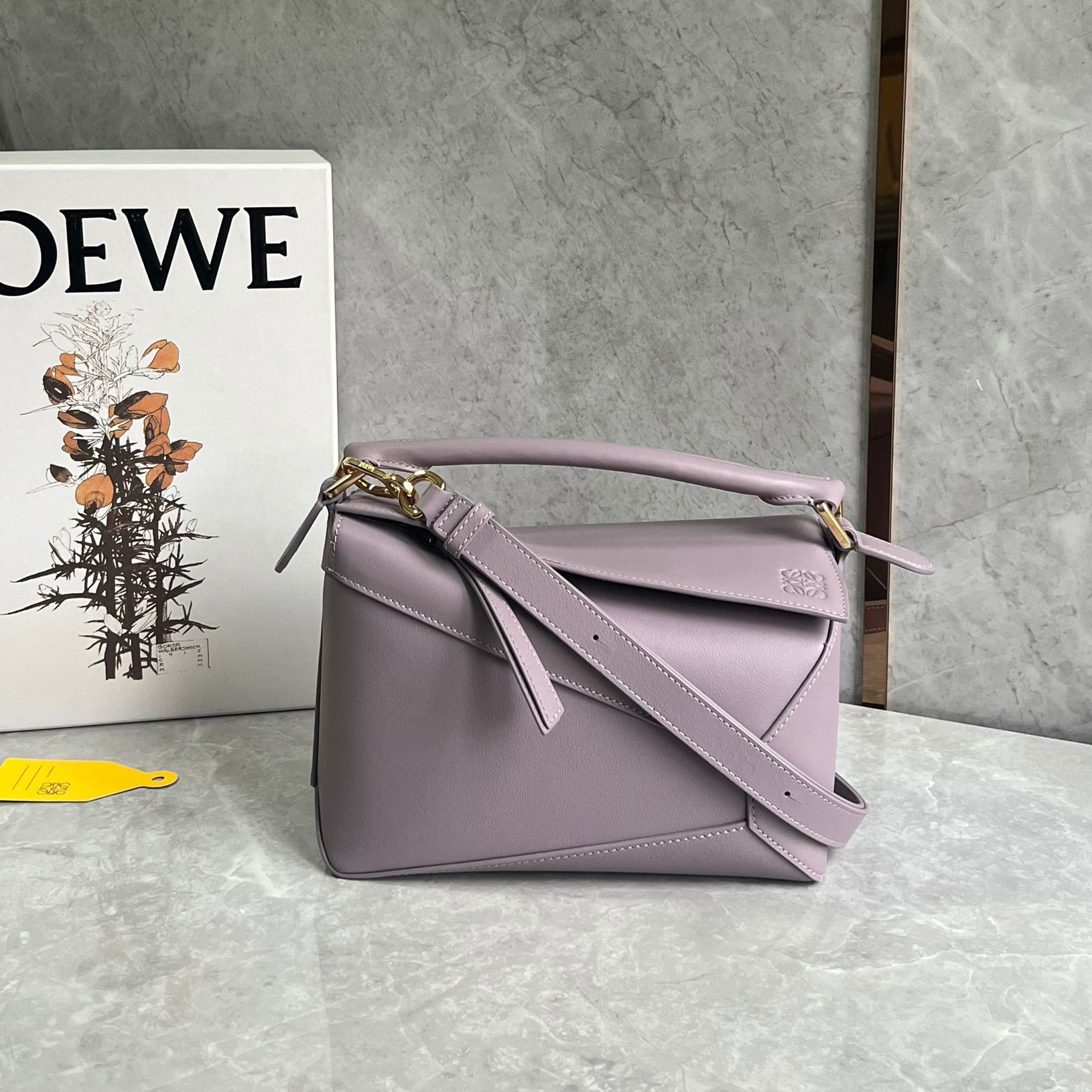 Loewe suede colorblocked zzle bag 0681