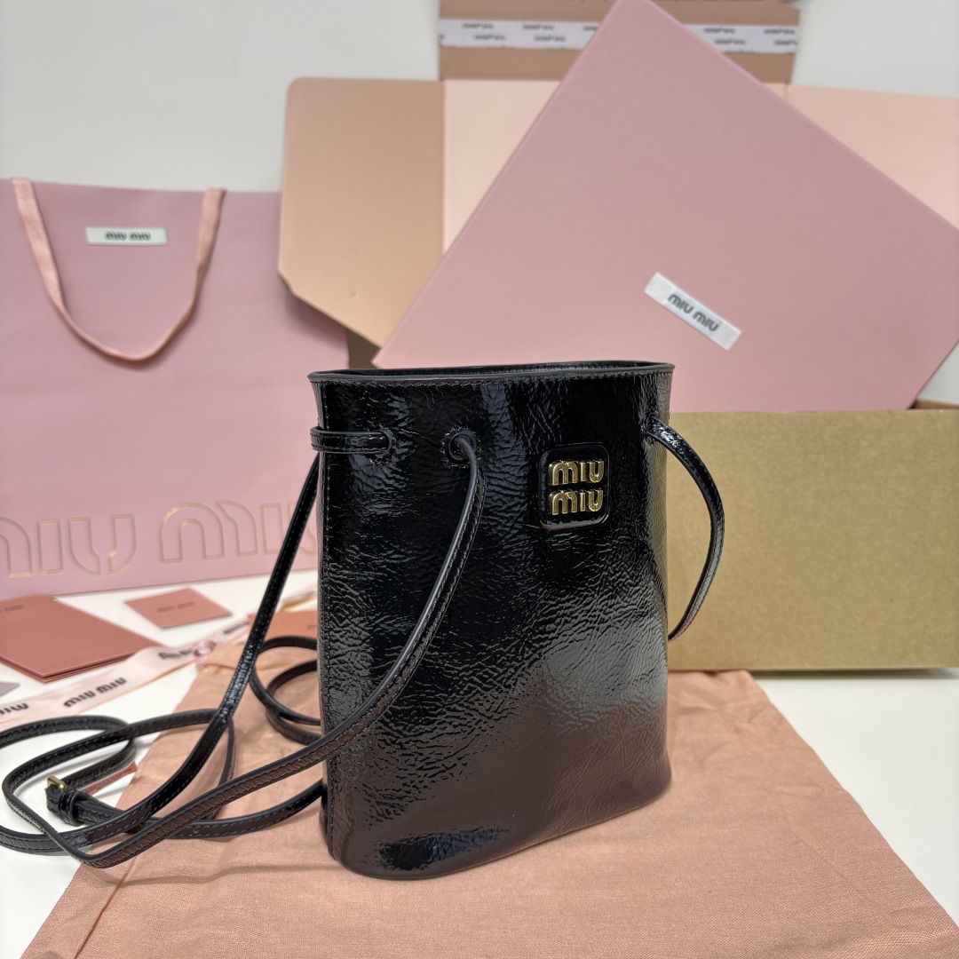 Miu Miu Suede Mini Bucket Bag 5NF460
