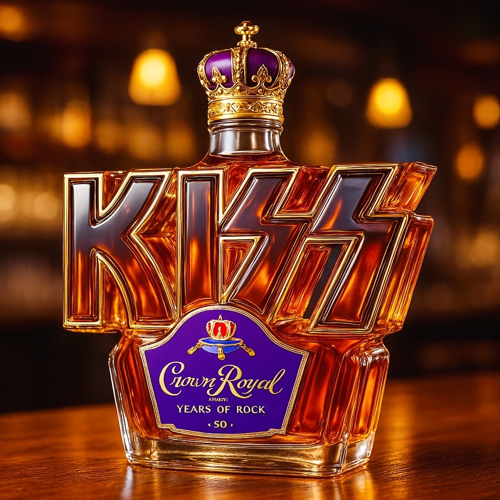 KISS 50th Anniversary Whiskey Bottle
