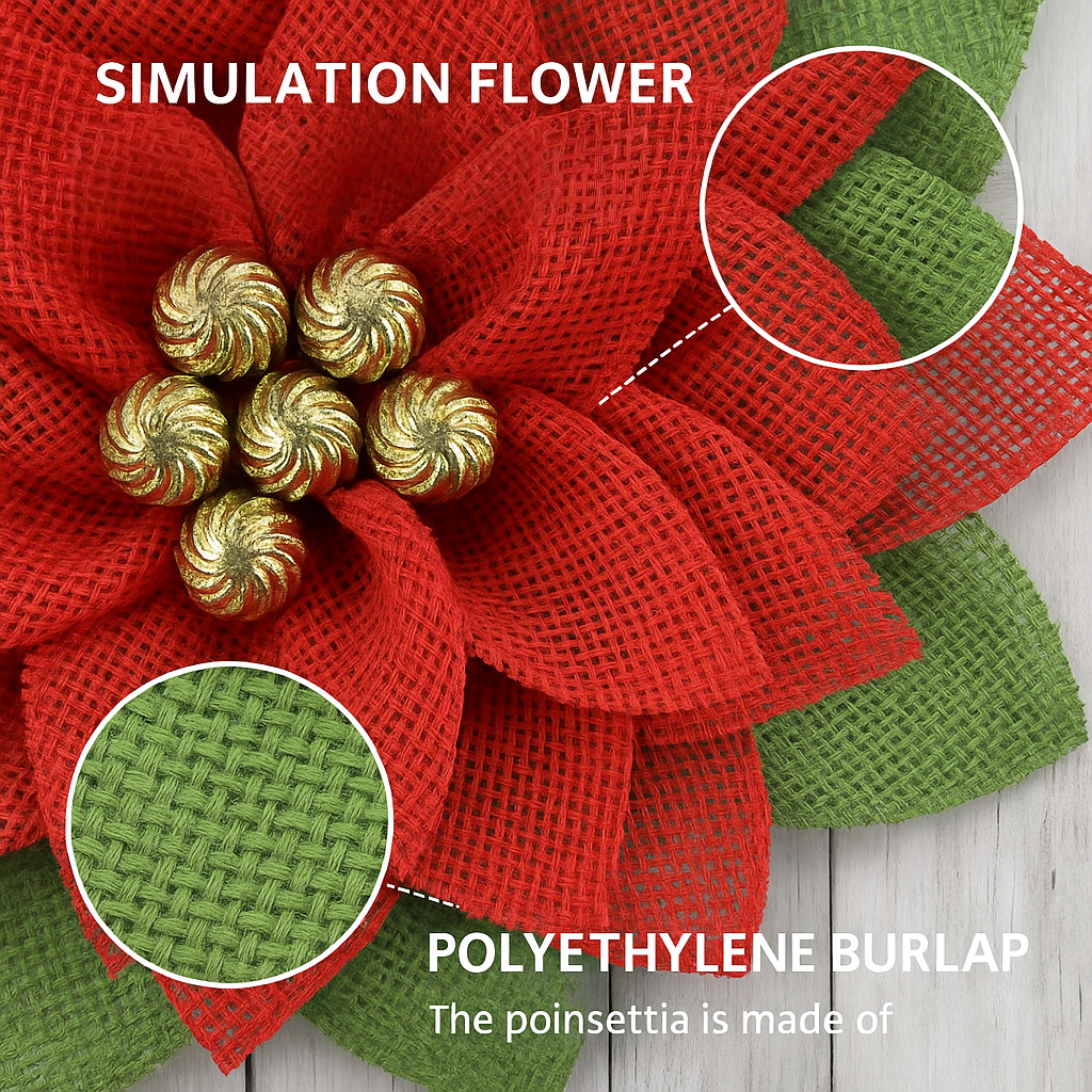 🎄Early Christmas Sale🔥Christmas Wreath With Poinsettias