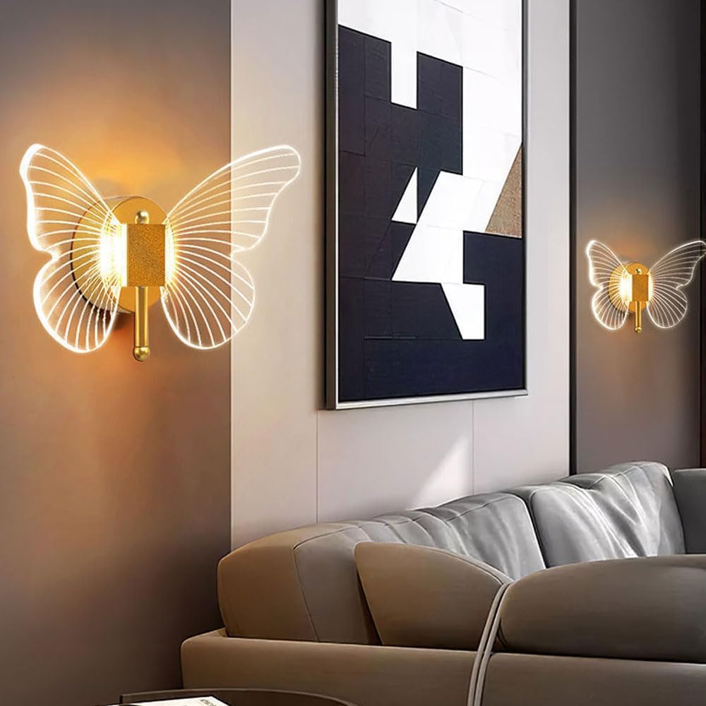Butterfly LED Wall Light – Sleek Adjustable Lamp for Bedrooms