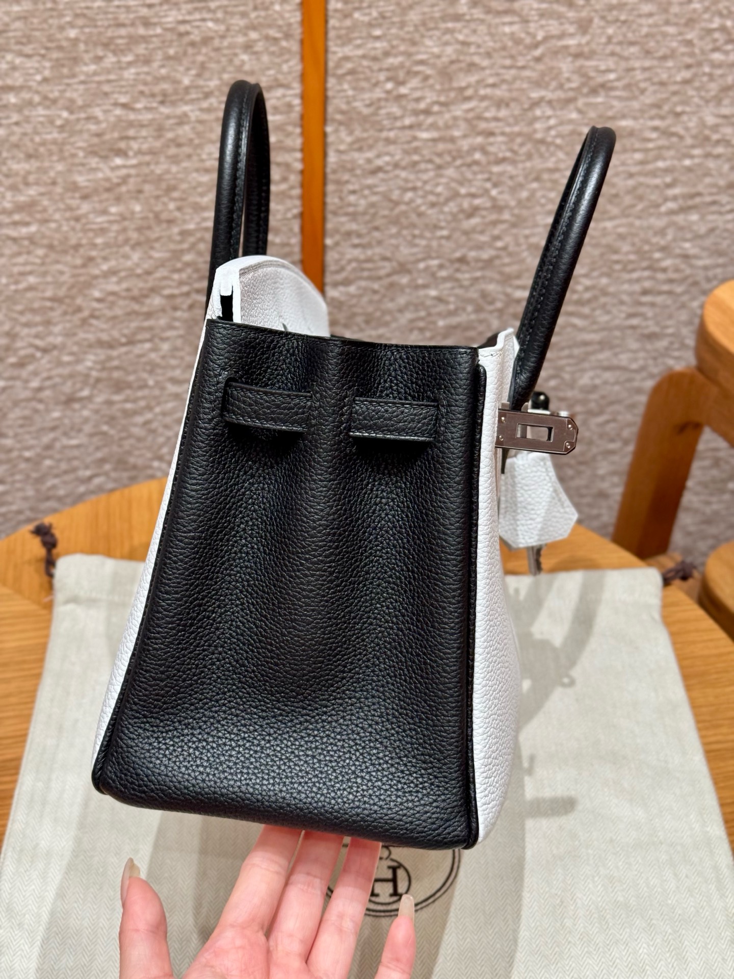 Hermès Birkin 01Blanc89Noir (Handmade to order)
