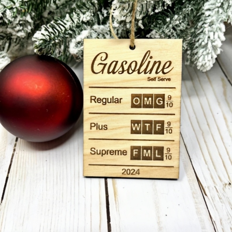 Funny 2024 The Year We Couldn't Afford Anything Wooden Christmas Ornament