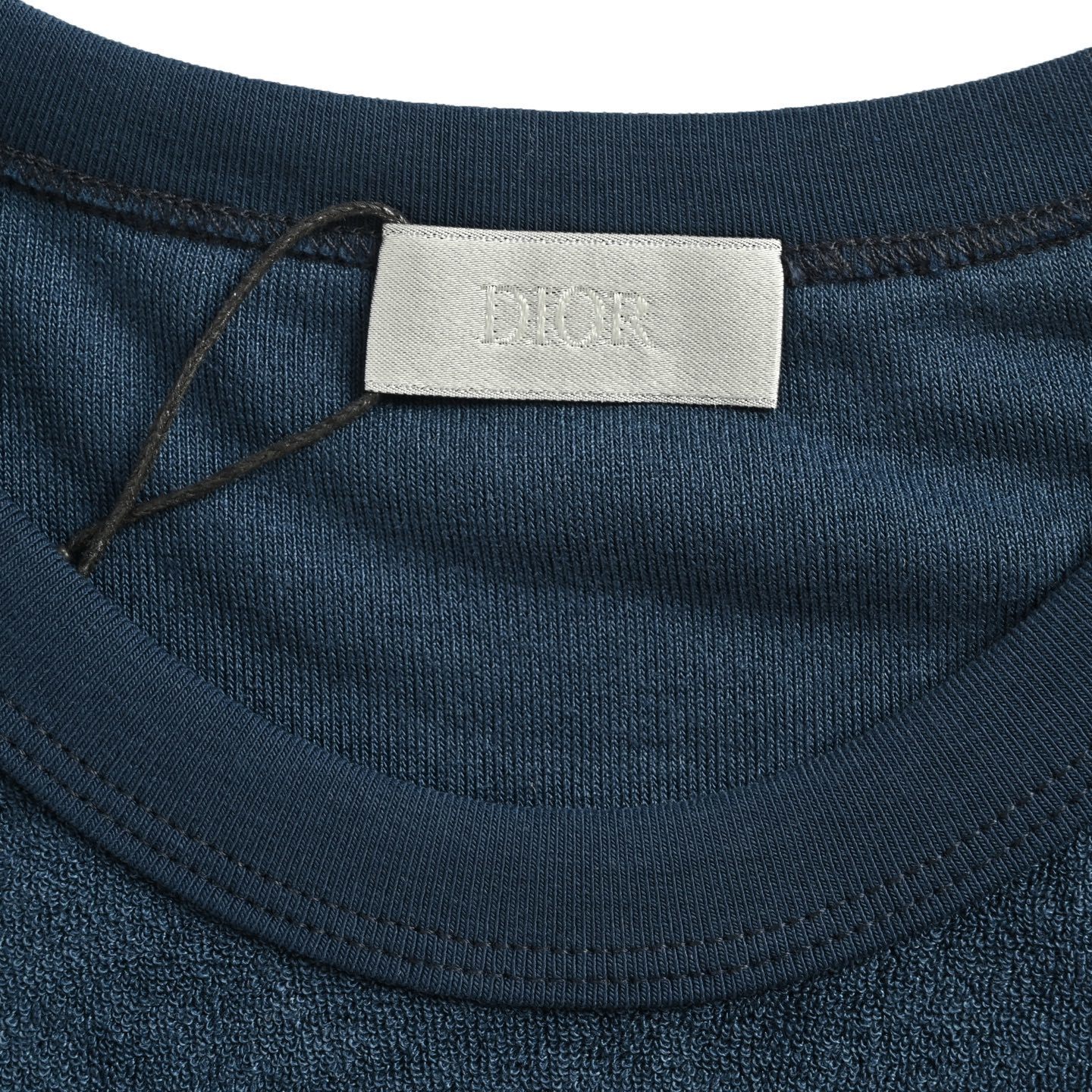 Dior 25ss terry short-sleeved shirt with small chest embroidery logo