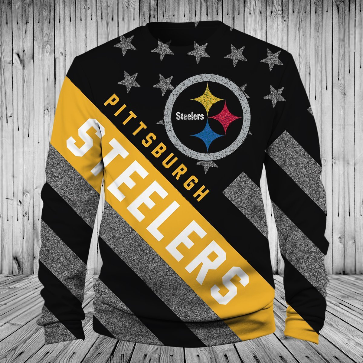STEELERS 3D HOODIE FLAG4