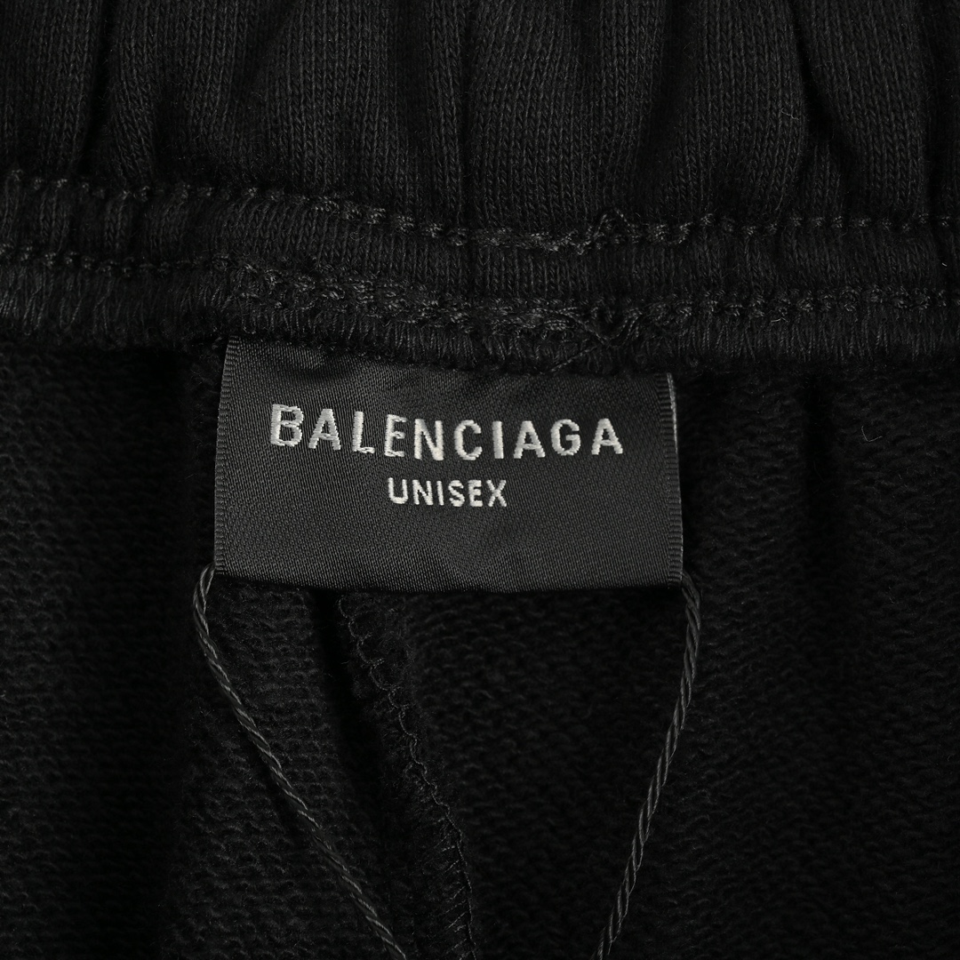 Balenciaga 24ss lB reflective letter print shorts