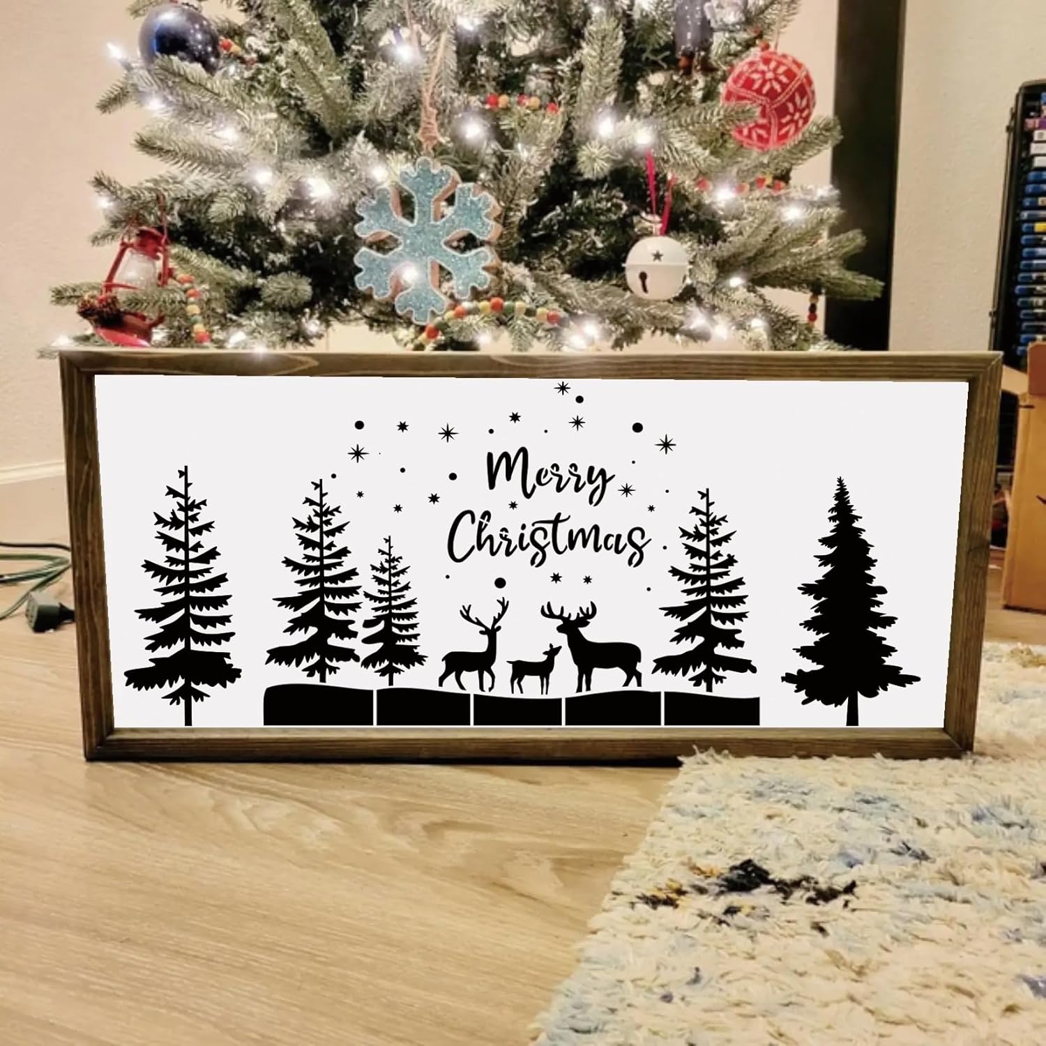 🎄CHRISTMAS ON SALE🔥Christmas Stencils for Window Reusable
