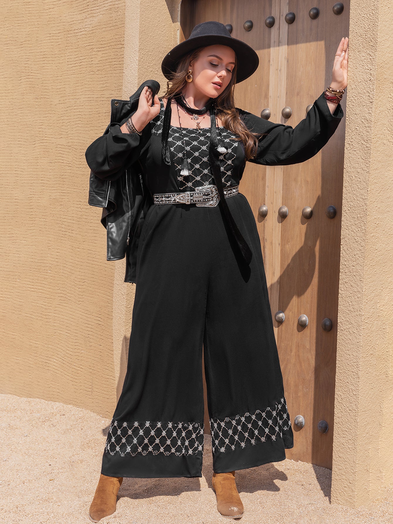 Plus Size Women Autumn Winter Long Sleeve Jumpsuit Casual Mixed Batch Delivery