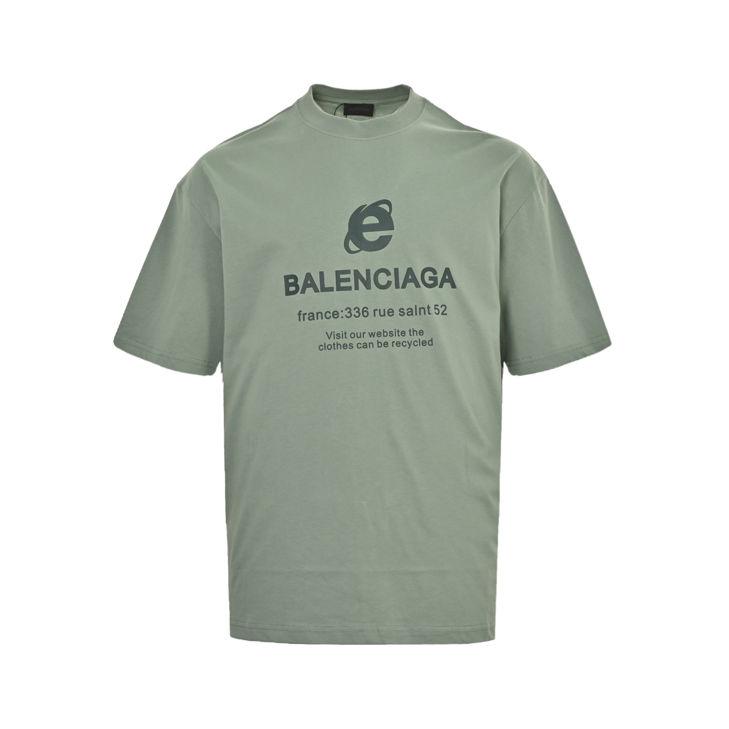 Balenciaga 25ss letter print short sleeve