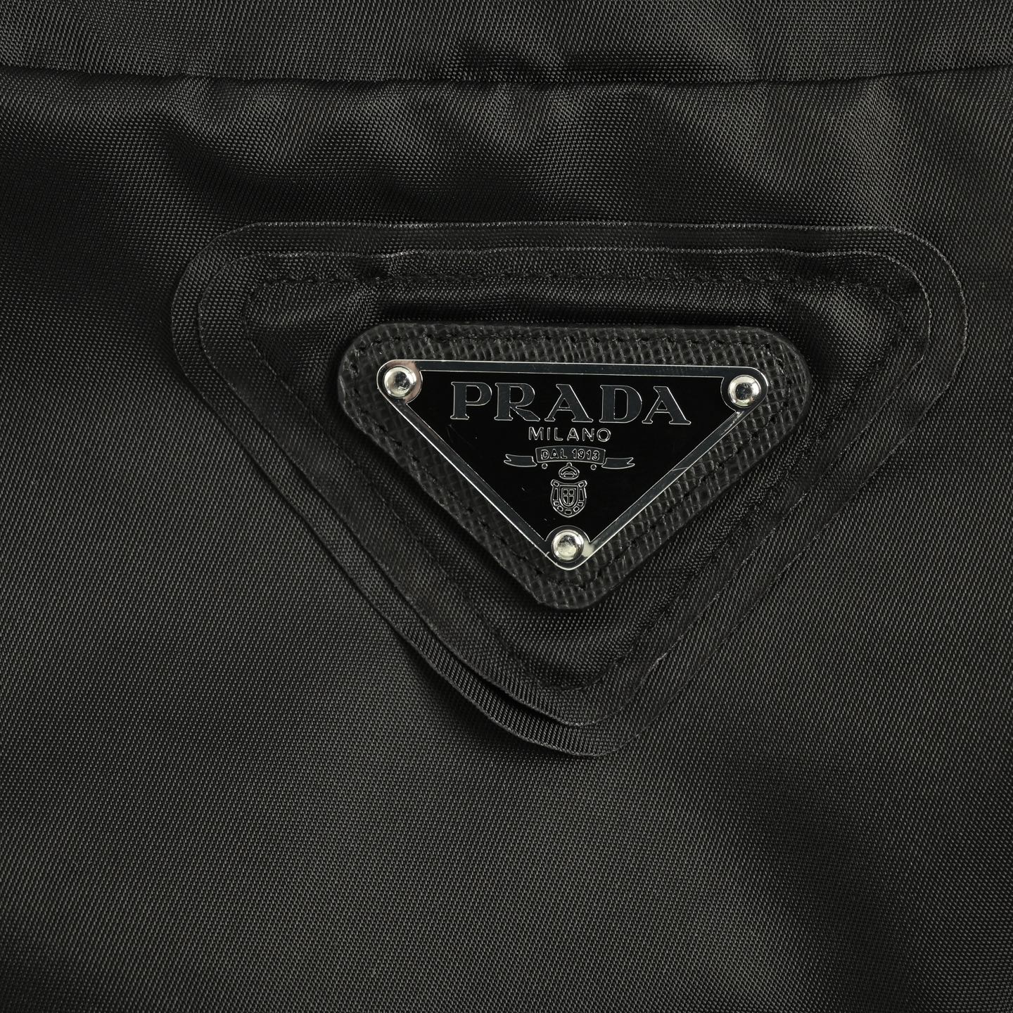 Prada 25Fw back collar triangle logo stand collar jacket