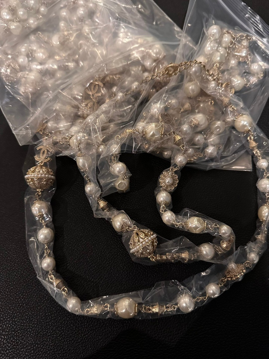 Chanel Pearl Lantern Double C Necklace