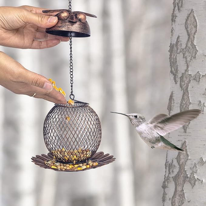 🔥HOT SALE 50% OFF🔥Heavy Duty Copper Metal Mesh Wild Finch Bird Feeder🐦