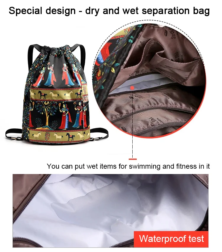 Drawstring Foldable Large Capacity Dry-wet Separation Travel Sports Backpack--BUY 2 FREE SHIPPING