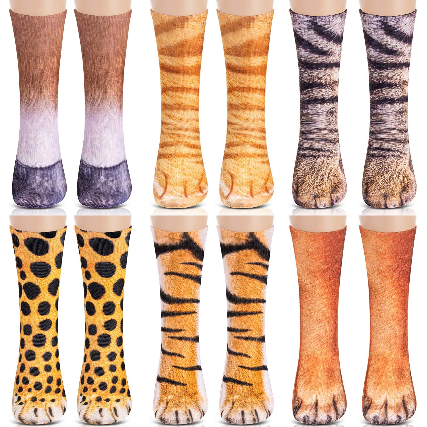 🔥Early Christmas Sale-50% OFF🔥(1SET/6PAIRS)3D Printed Animal Foot Socks-BUY 2SETS GET 10% OFF & FREE SHIPPING