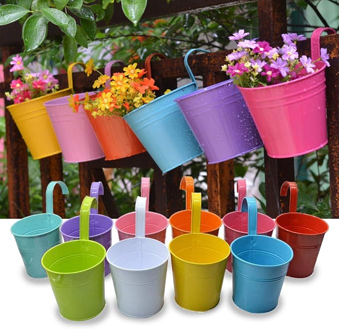 🎍🎍Metal Bucket Hanging Flower Pot(🌺Flash Sale - 50% Off)