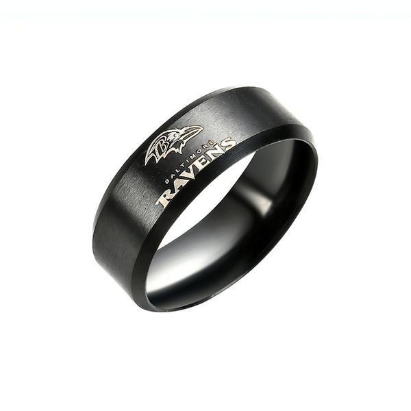 LIMITED EDITION BALTIMORE RAVENS TITANIUM STEEL RING