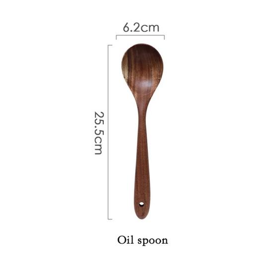 On Sale🔥 Natural Teak Wood Utensil Set