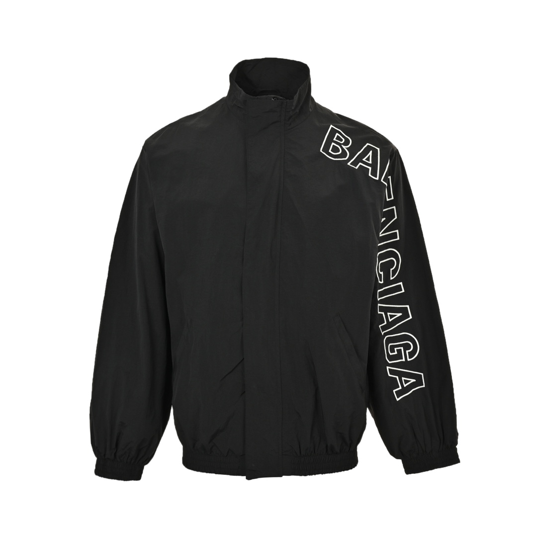 Balenciaga 24Fw hollow letter embroidered windbreaker jacket