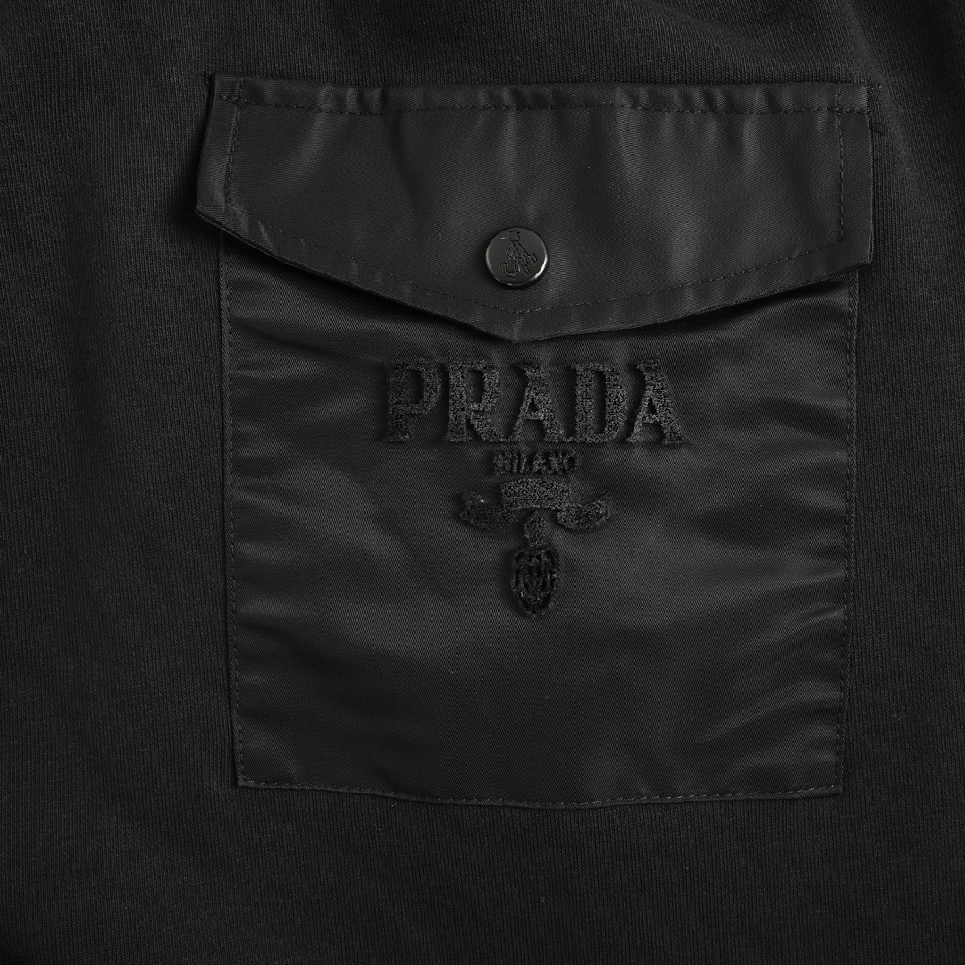 Prada 24Fw back pocket toothbrush logo trousers