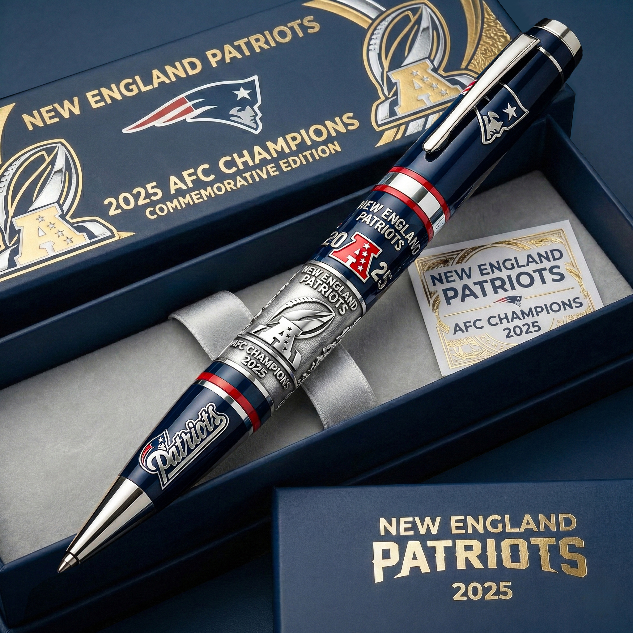 New England Patriots 2025 AFC Championship Commemorative Pen