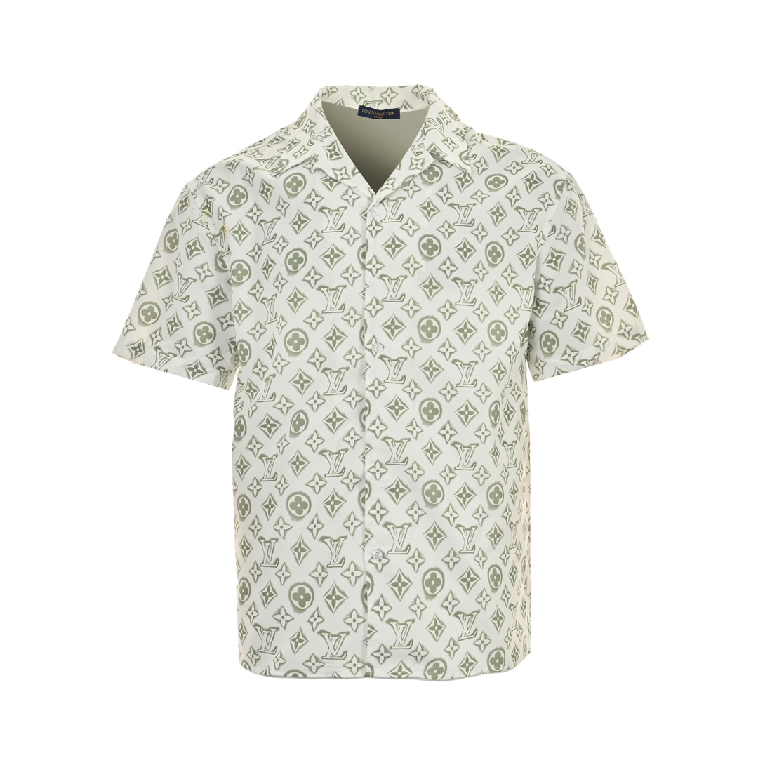 Louis Vuitton 24ss short-sleeved shirt with all-over monogram print