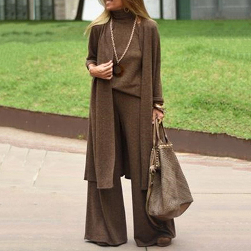Fashionable Long Three-Piece Suit For All Seasons