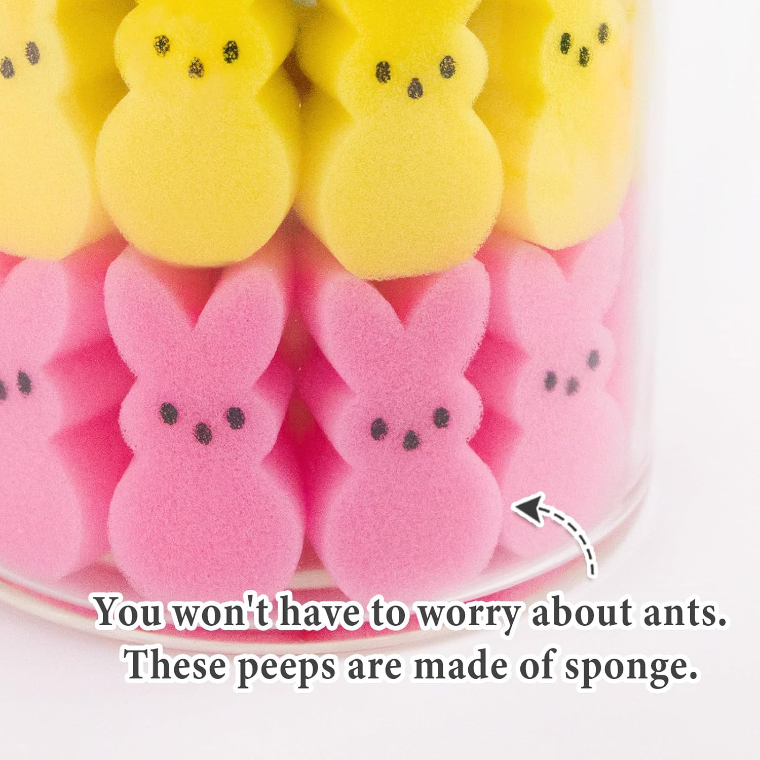 🔥On Sale🔥Easter Sponge Bunnies Vase Filler with Artificial Tulips Flowers
