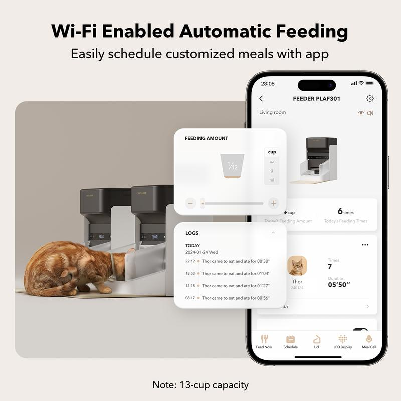 Automatic Cat Feeder | Smart Pet Feeder with App Control & Collar Tag