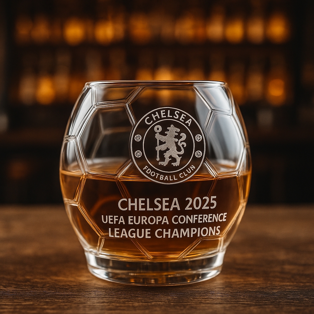 2025 Chelsea Conference League Champions Whiskey Glass