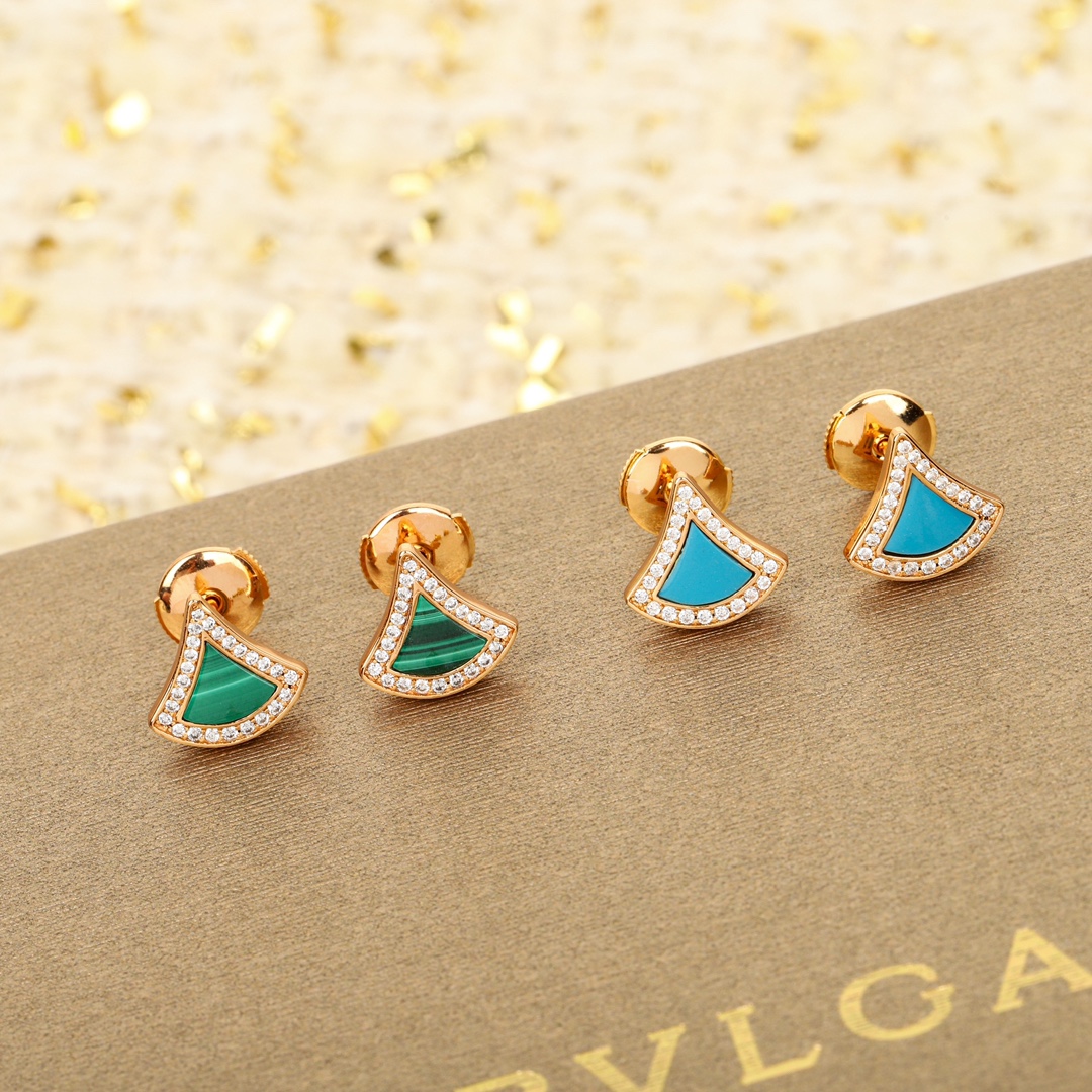 Bulgari fan-shaped earrings