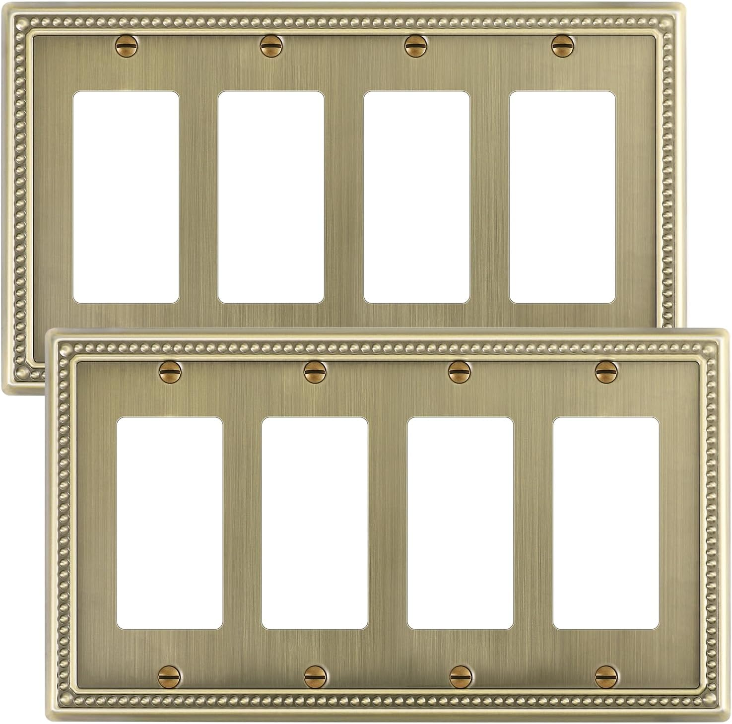 2-Pack Sunken Pearls Heavy Duty Decorative Wall Plate Switch Plate