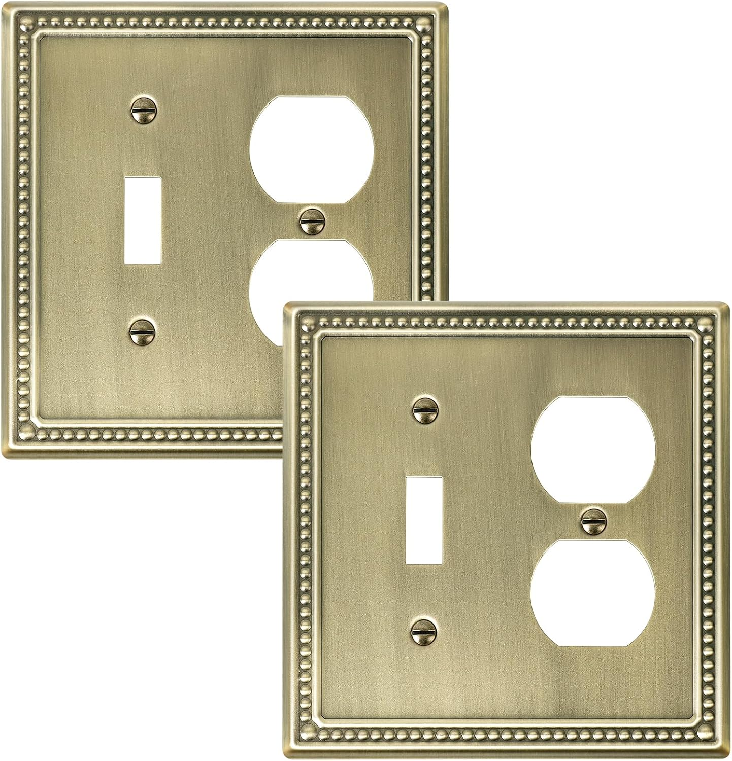 2-Pack Sunken Pearls Heavy Duty Decorative Wall Plate Switch Plate