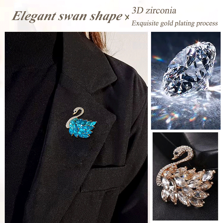 🎄🎅 Early Christmas Sale 80% OFF - Elegant Vintage Crystal Swan Brooch 🔥 Buy 3 items and save 10% off & Free Shipping