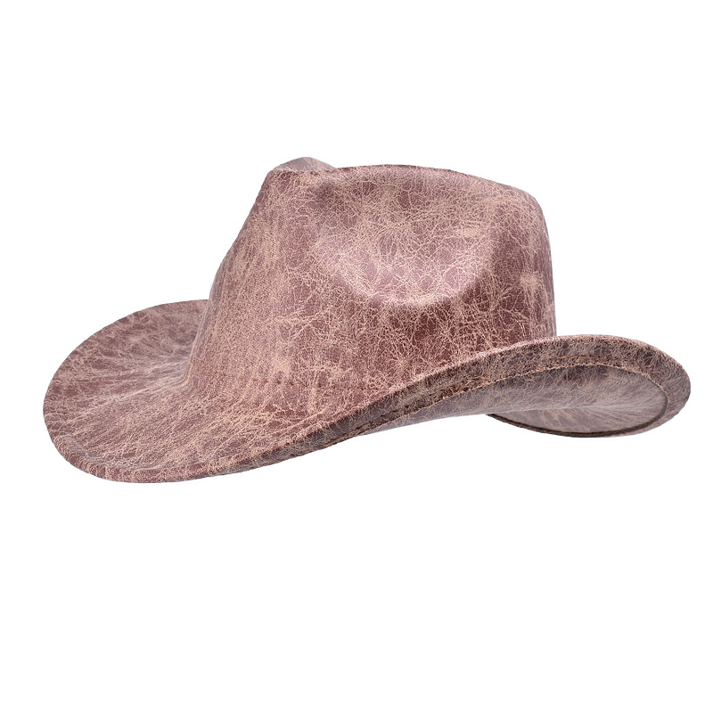Retro-textured western cowboy hat men's top brim outdoor sun visor jazz hat