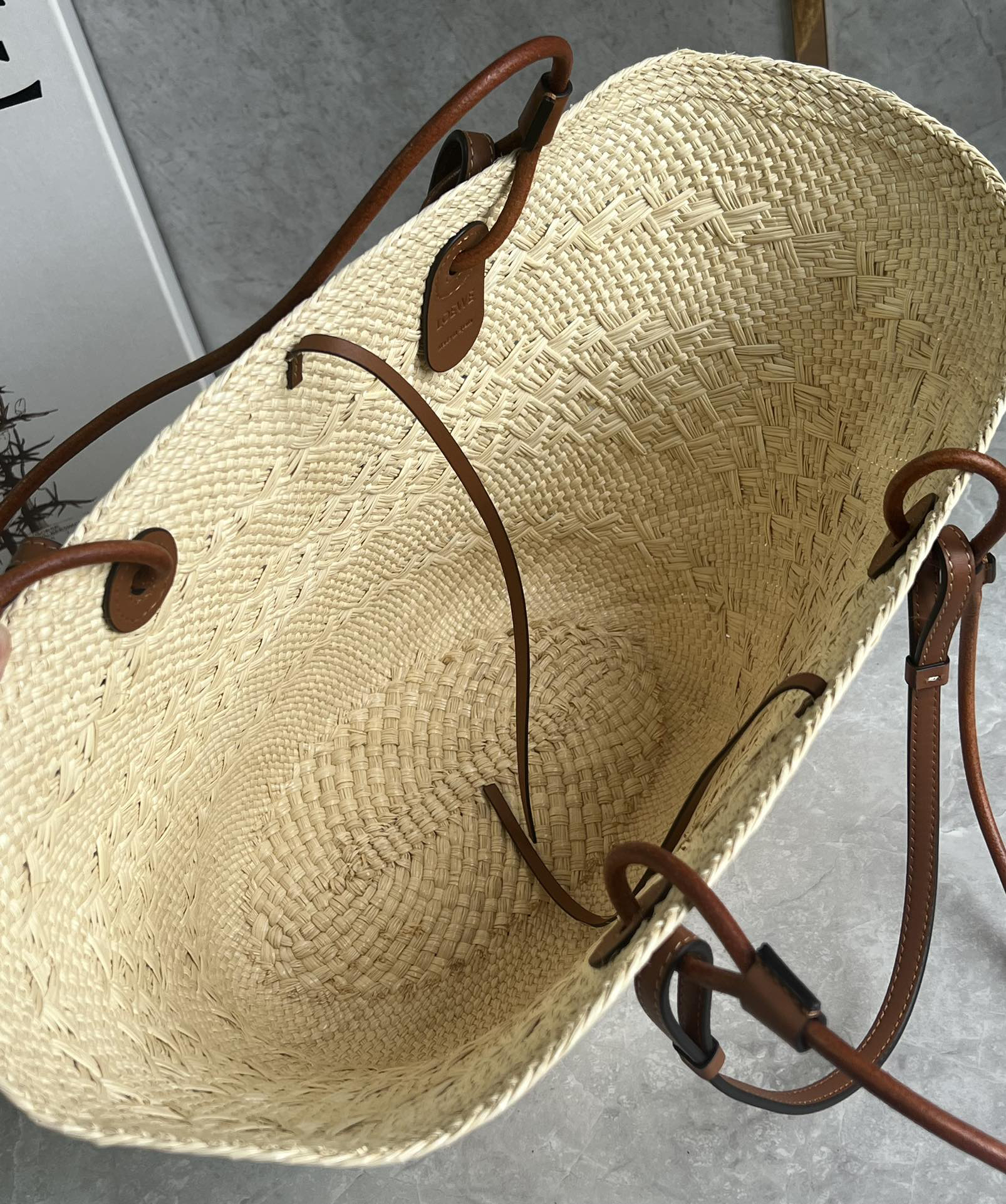 Loewe Anagram Basket Straw Bag 1001
