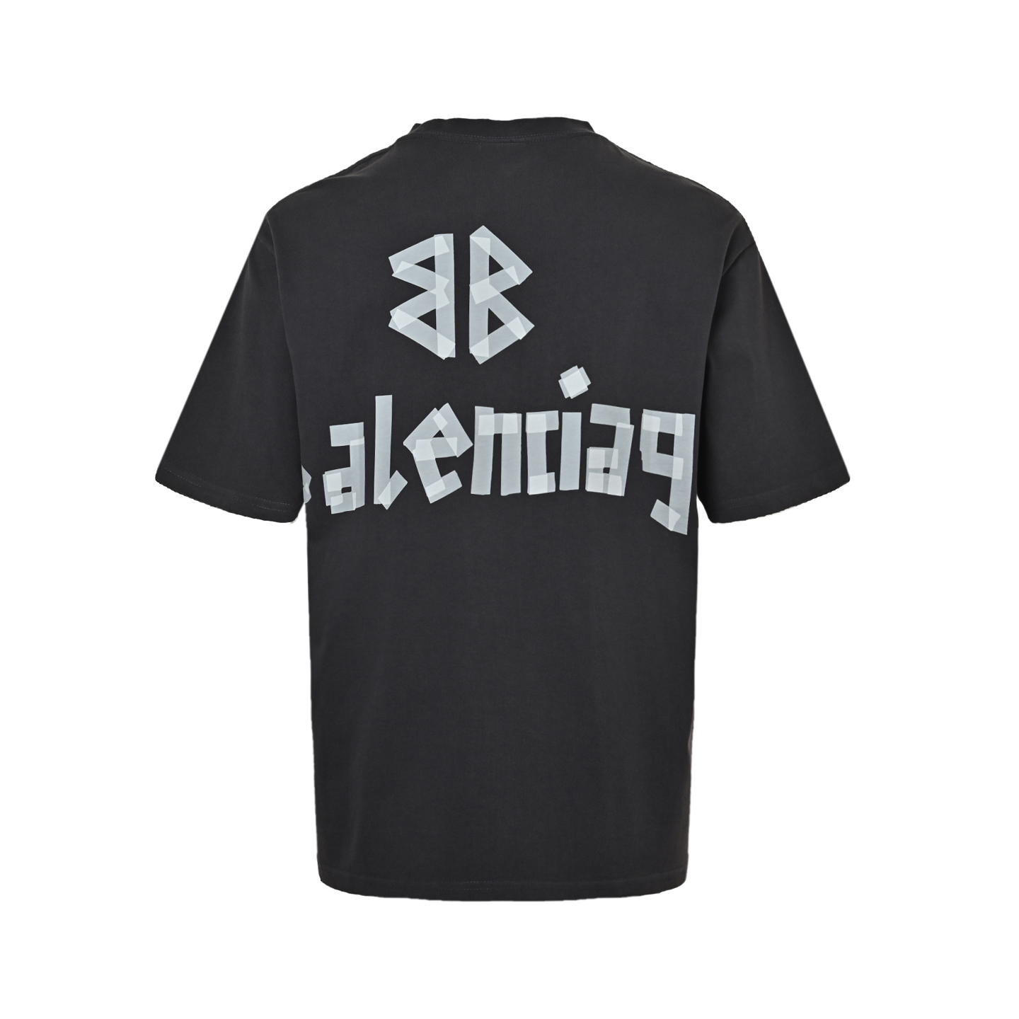 Balenciaga 25ss white tape print short sleeve
