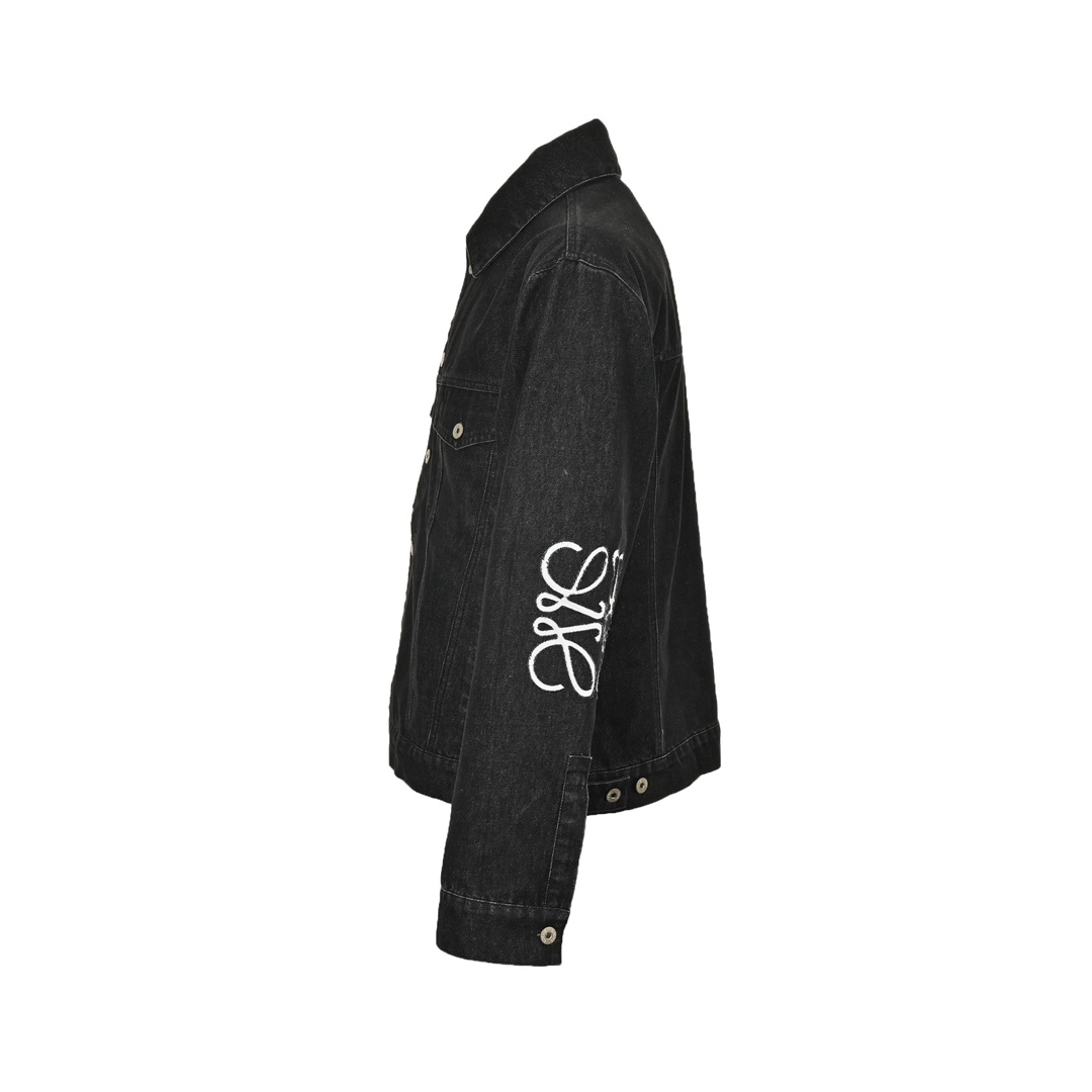 Loewe 24Fw hollow patch logo suit denim jacket