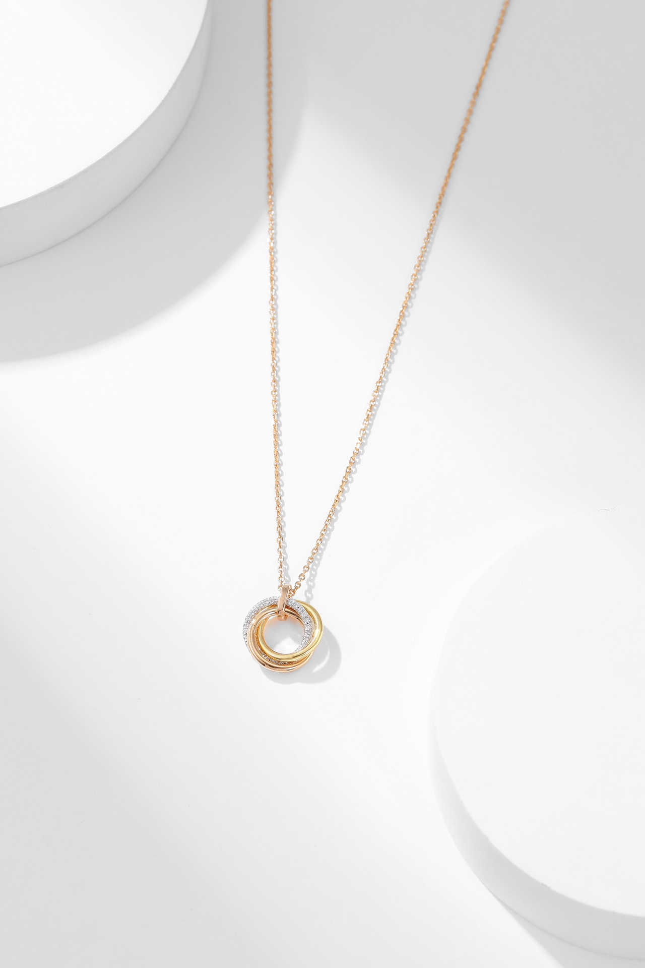 Cartier small diamond trinity necklace