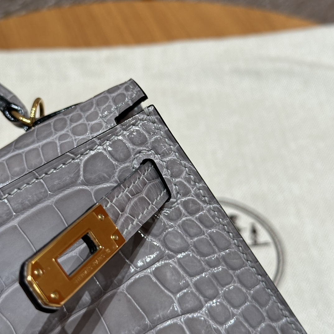Hermes mini kelly 2 0VGris Ciment handbag (handmade to order)