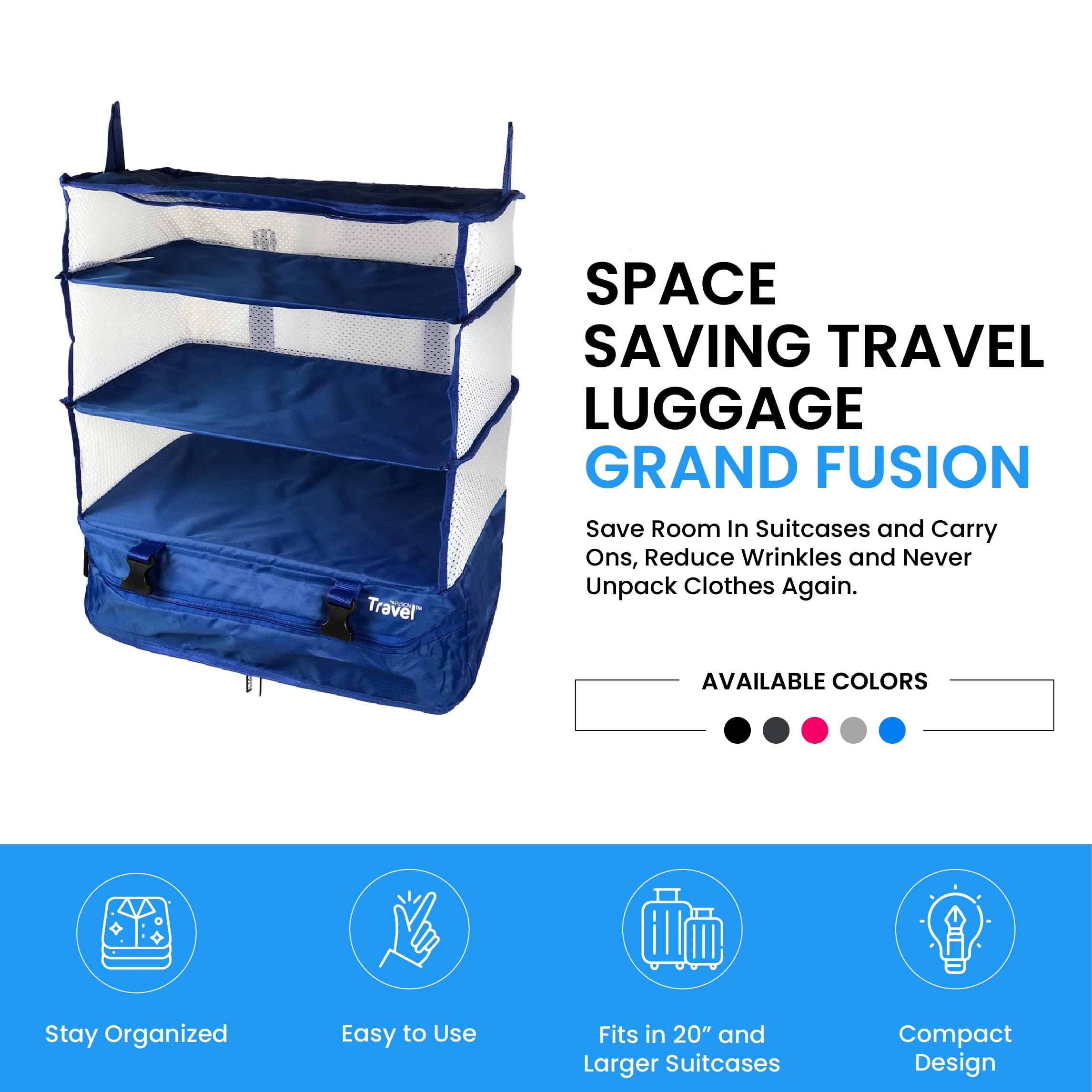 (🔥Last Day Promotion-SAVE 50% OFF)✈Collapsible Portable Hanging Large Capacity Luggage Storage Bag🧳-BUY 2 GET 10% OFF & FREE SHIPPING
