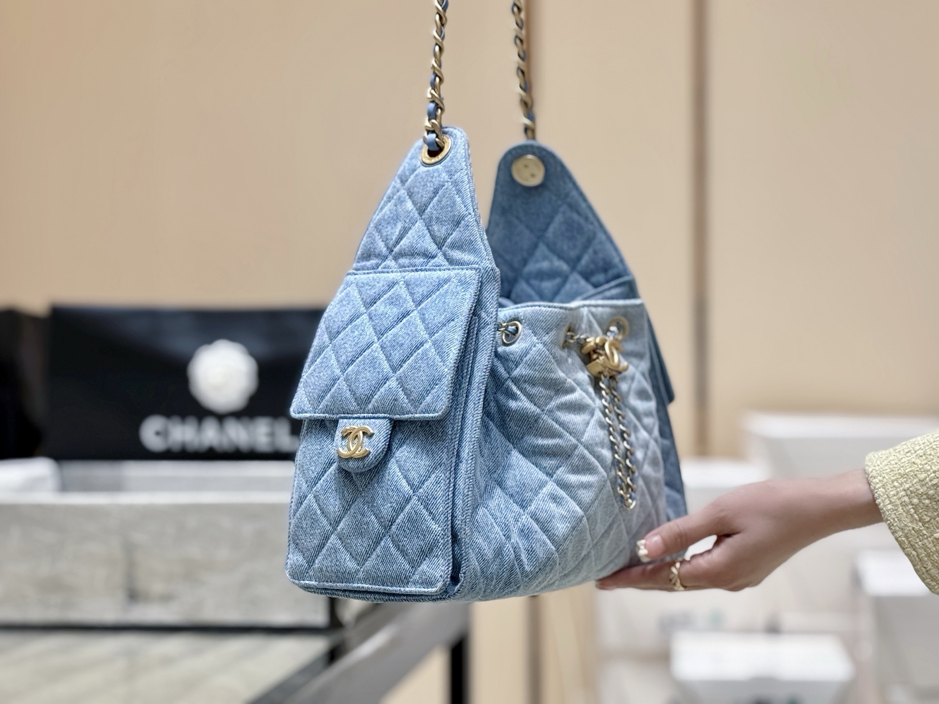 Chanel 25S Spring/Summer Collection Denim Handbag AS5293 00138
